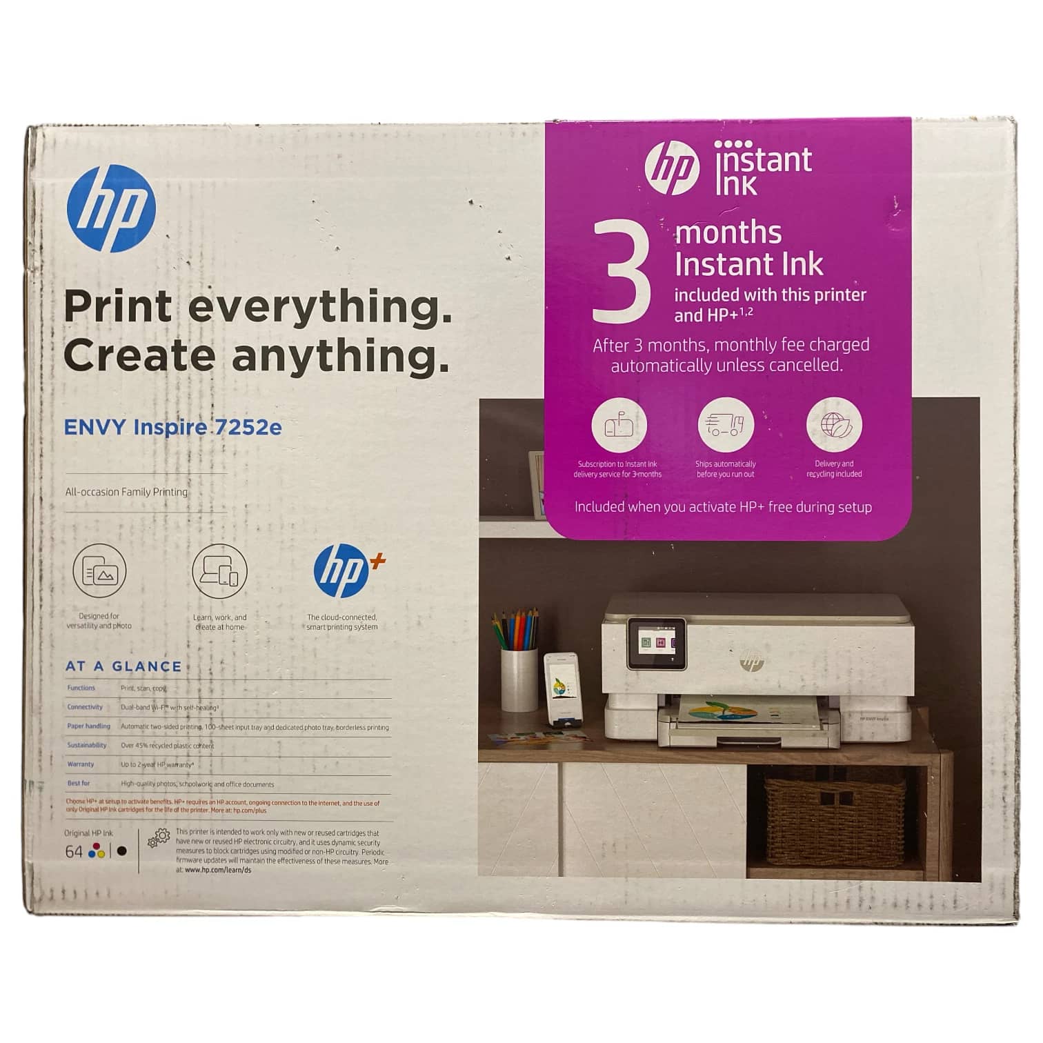HP ENVY Inspire 7252e Printers Open-Box Excellent