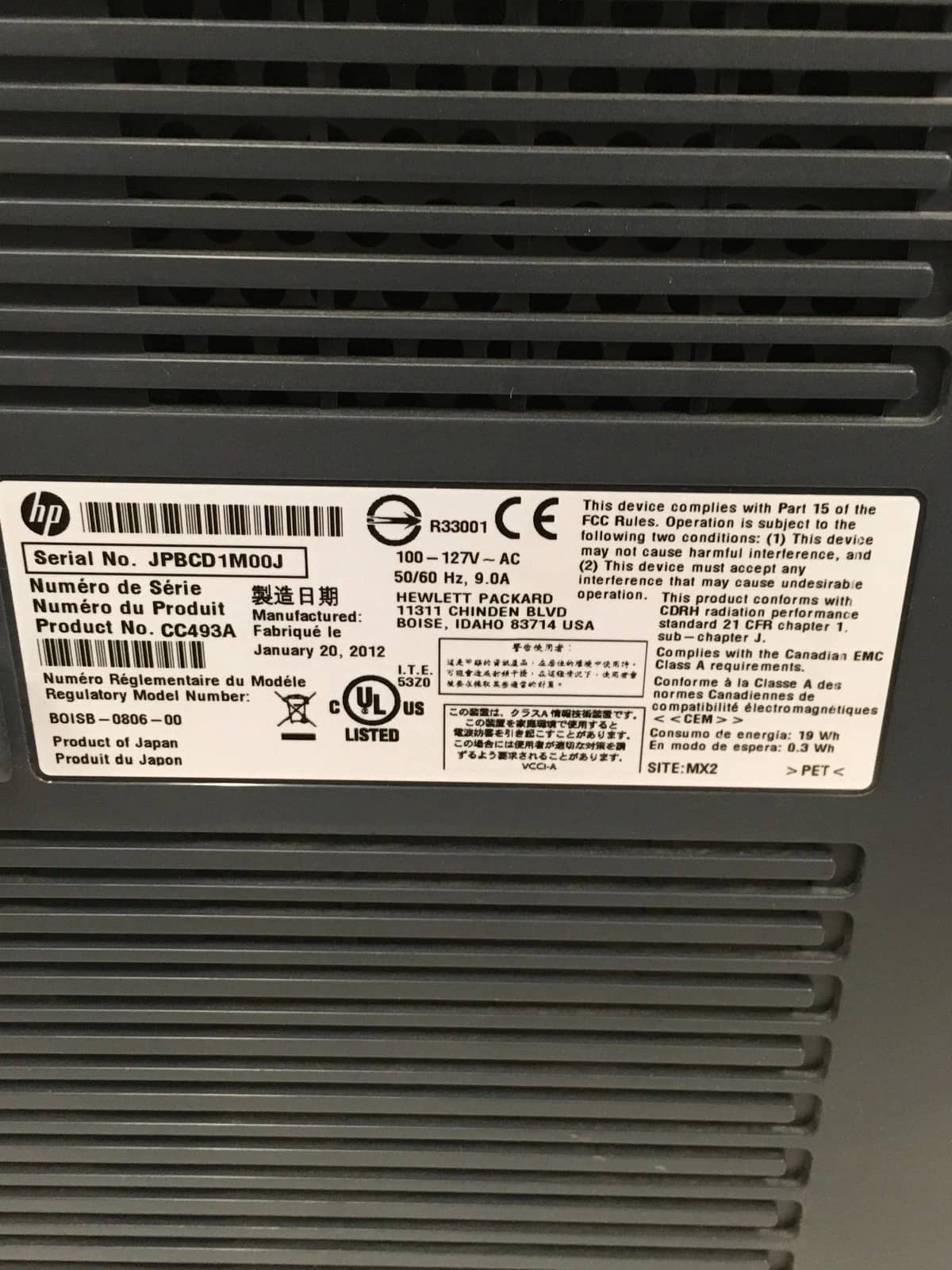 HP Color LaserJet CP4525 Printers For parts or not working