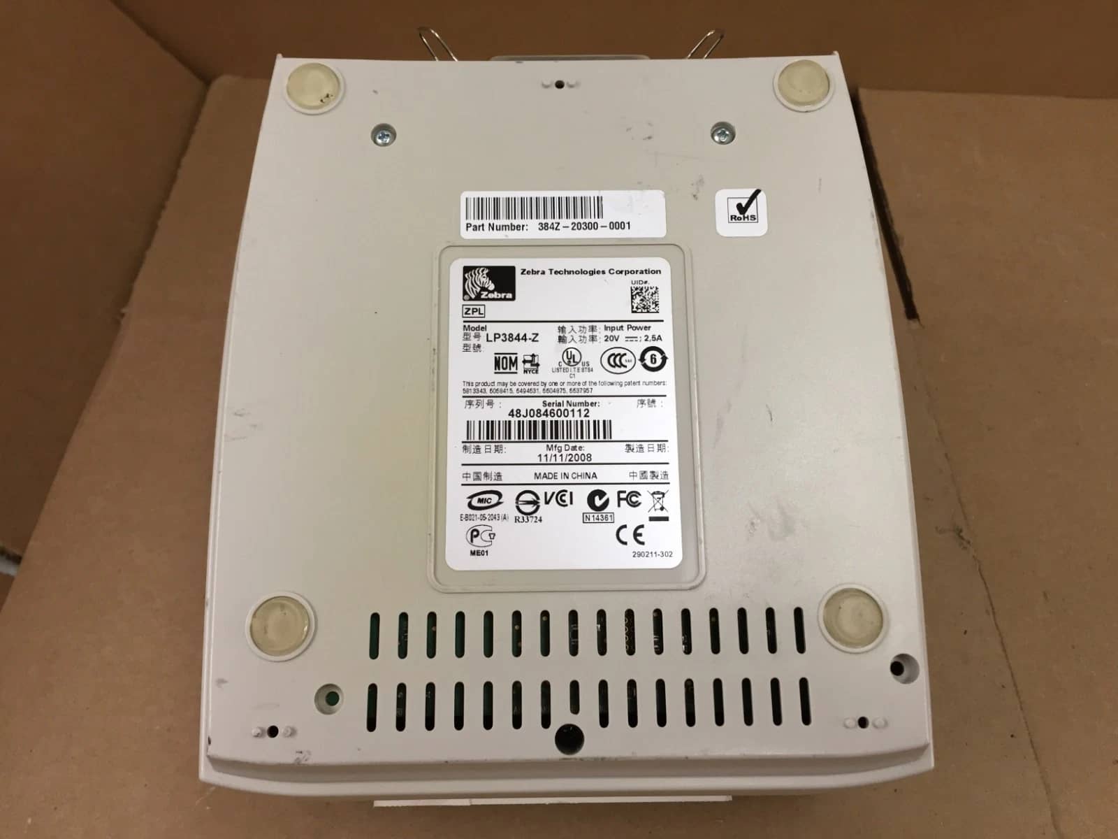 Zebra LP3844-z Printers Used - Good
