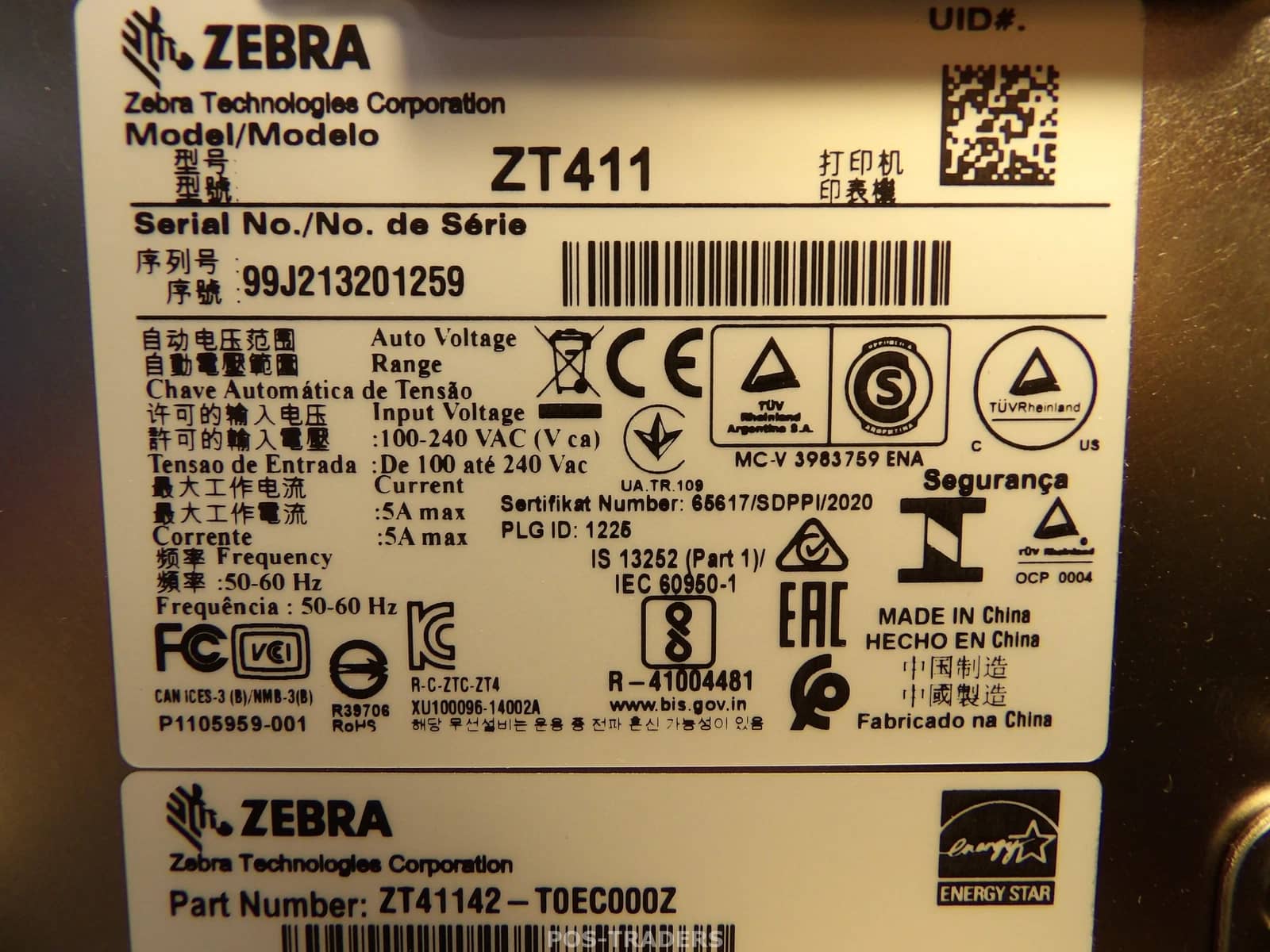 Zebra ZT41142-T0EC000Z Printers Used - Good