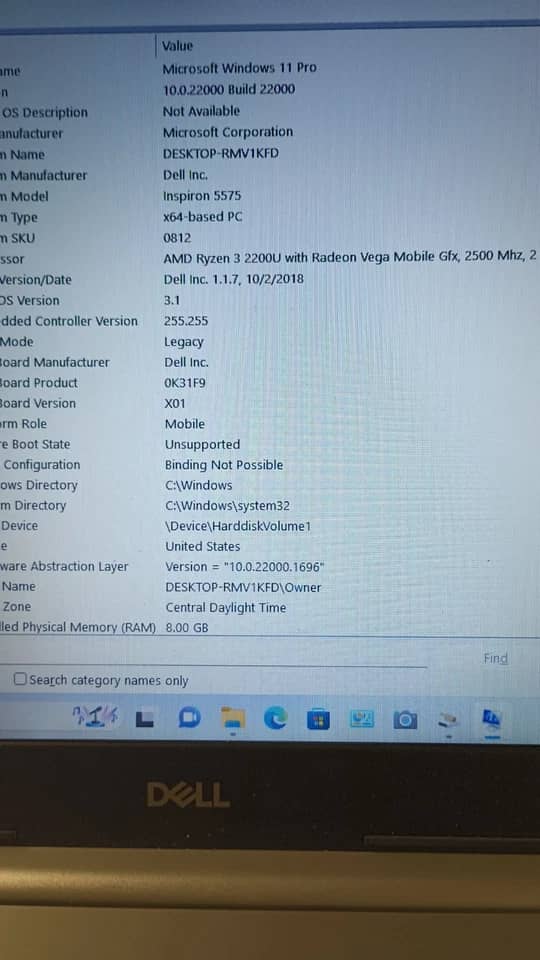 Dell Inspiron 5575 Computers
