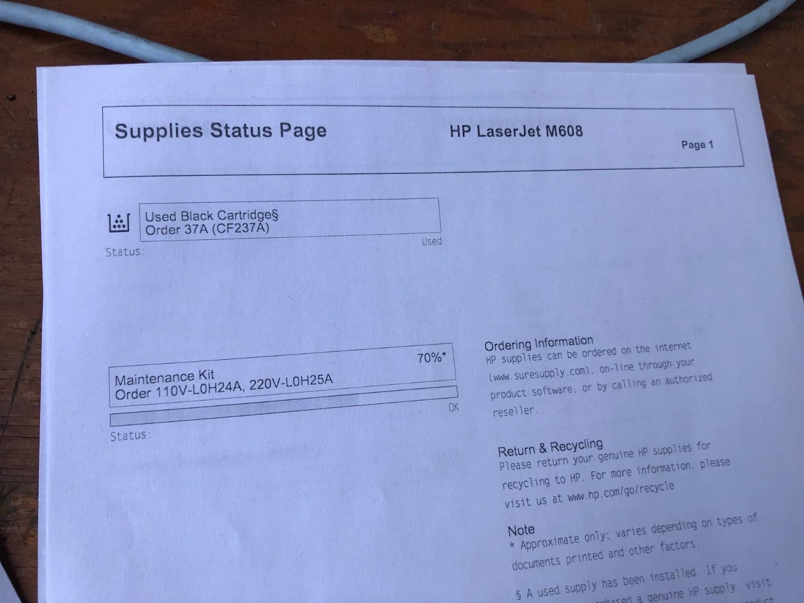 HP LaserJet Enterprise M608n Printers New