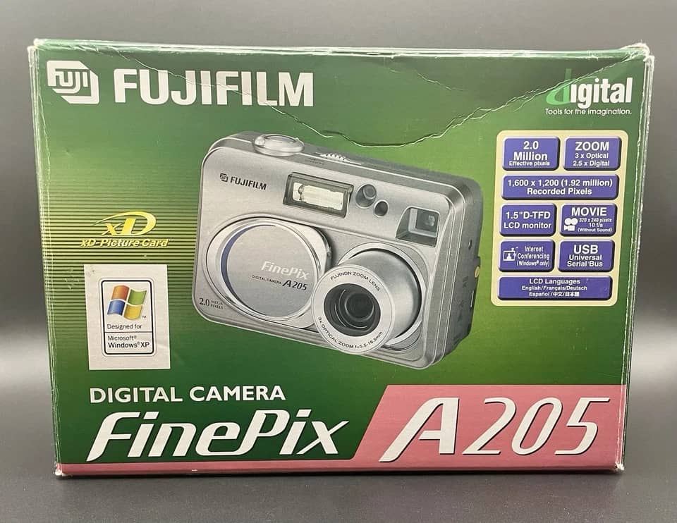 Fujifilm FinePix A Series A205 Digital Cameras Silver Open-Box Excellent Body Only