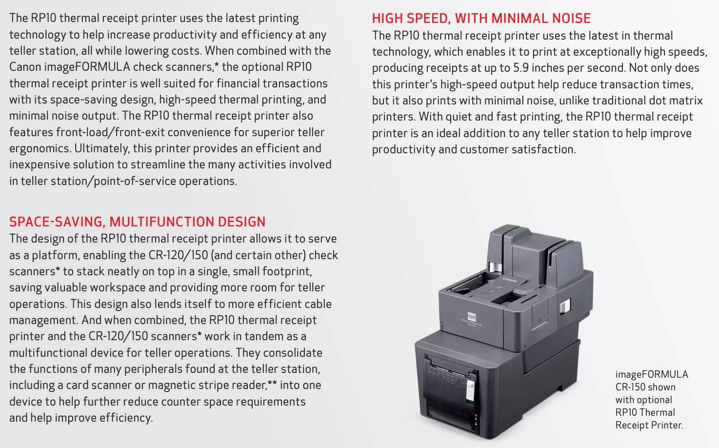Canon imageFORMULA RP10 Printers New