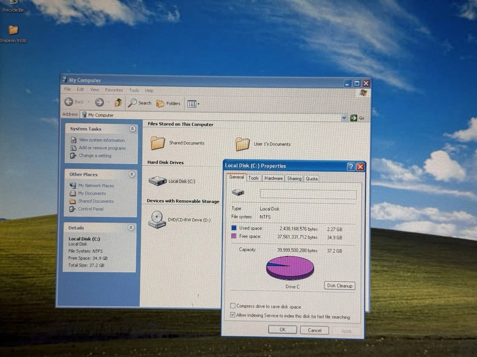 Dell Inspiron 9100 Computers 40 GB 512MB Used - Good