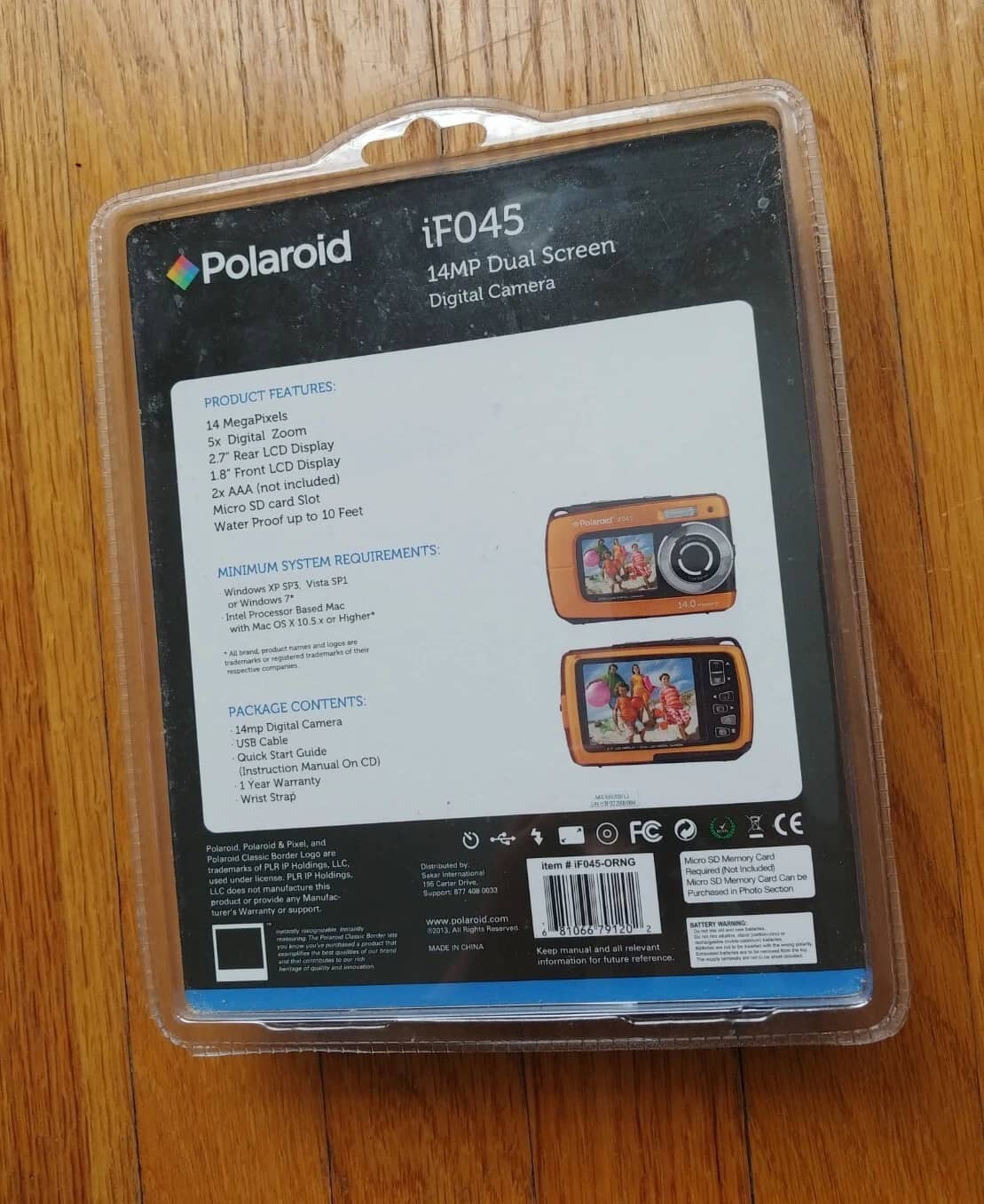 Polaroid IF045B Digital Cameras Orange New Body Only