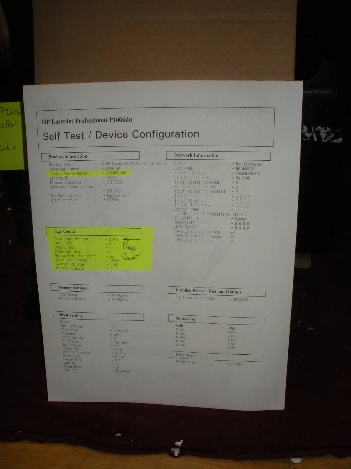 HP CE749A Printers Used - Good