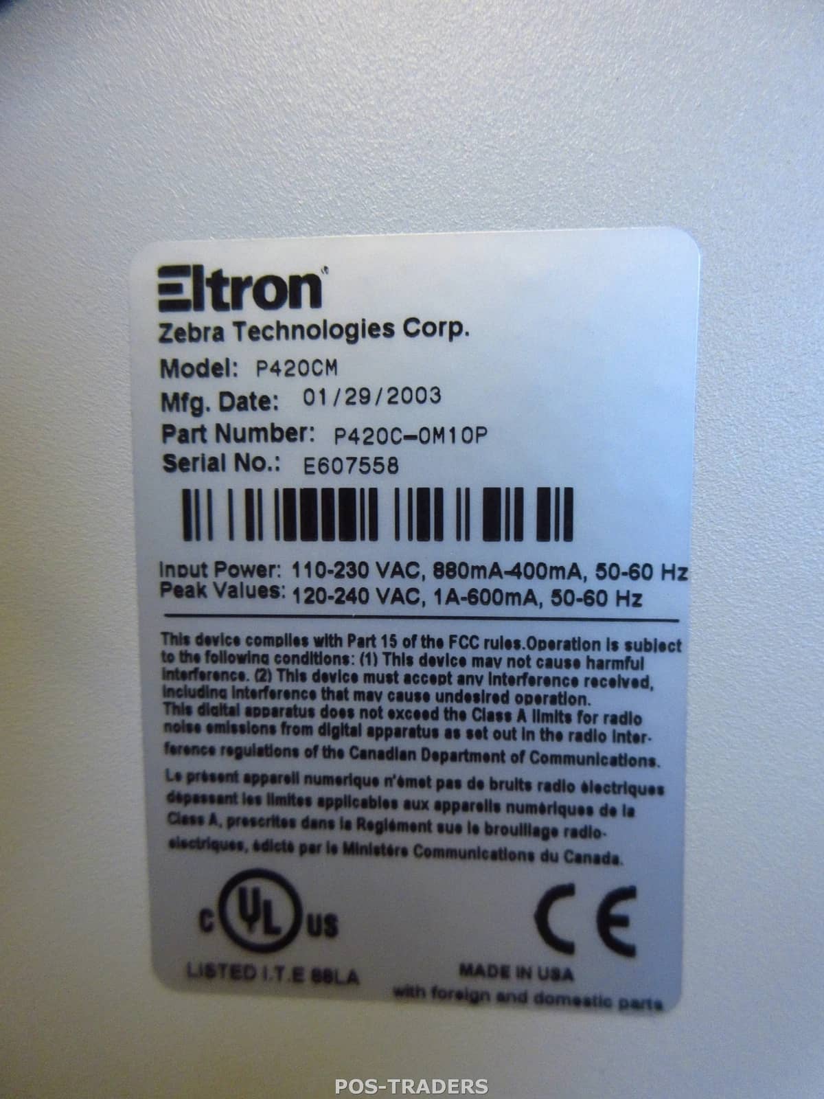 Zebra P420C Printers Used - Good