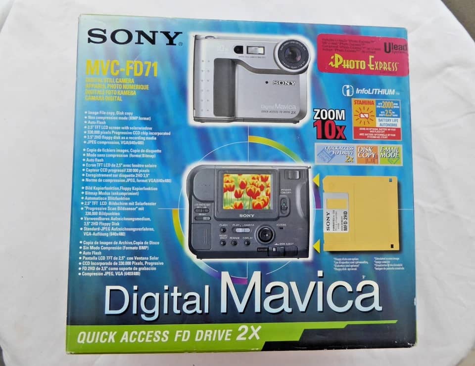Sony Mavica MVC-FD71 Digital Cameras Gray Used - Good Body Only