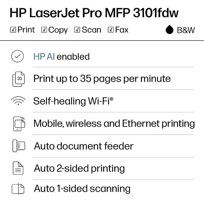 HP 3G628F Printers Used - Good