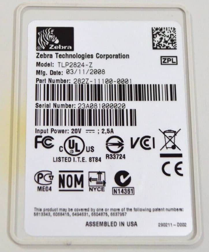 Zebra TLP 2824 Z Printers New