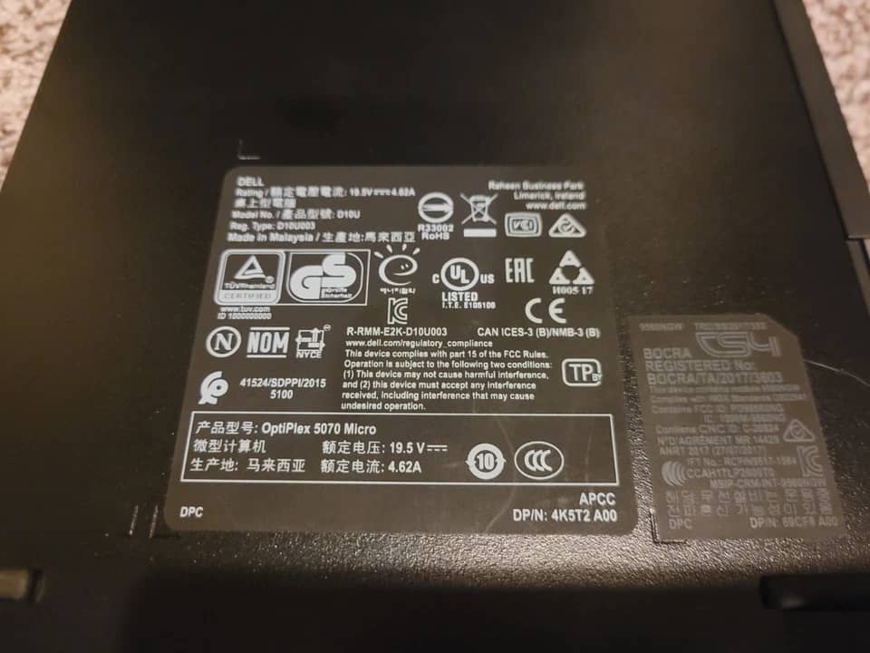 Dell OptiPlex 5070 Micro Computers 512GB 16GB New