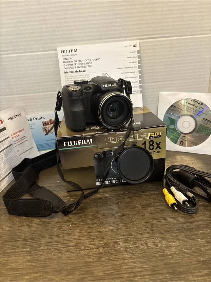 Fujifilm FinePix S Series S2500HD Digital Cameras Black New Body Only