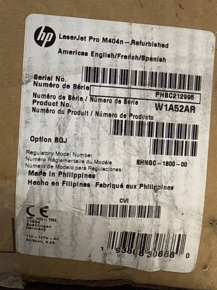 HP m404n Printers Refurbished - Excellent