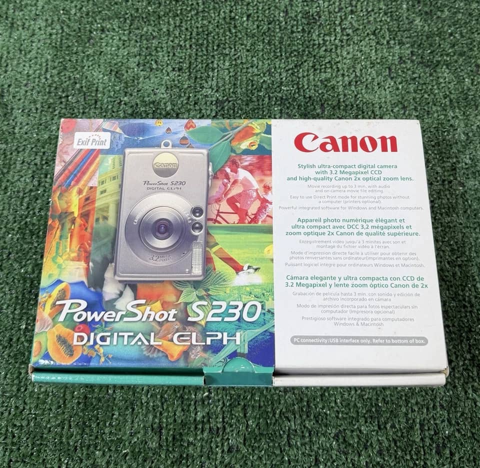 Canon Power Shot S230 Digital ELPH Digital Cameras Silver Open-Box Excellent Body Only