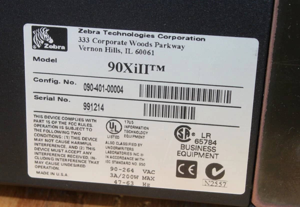Zebra 90Xi2 Printers Used - Good