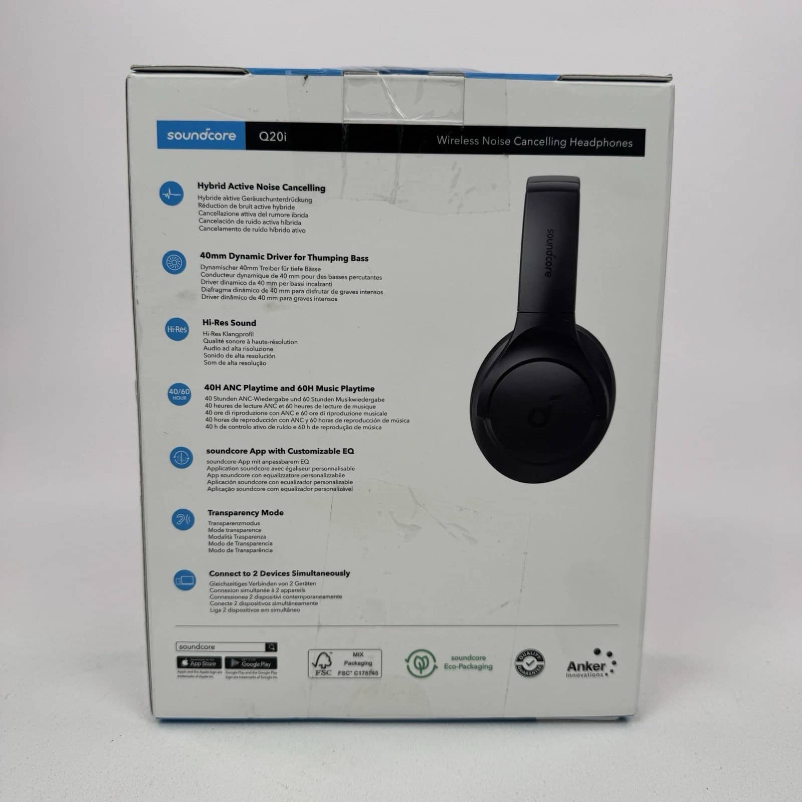 Soundcore Q20i Headphones & Earbuds White New