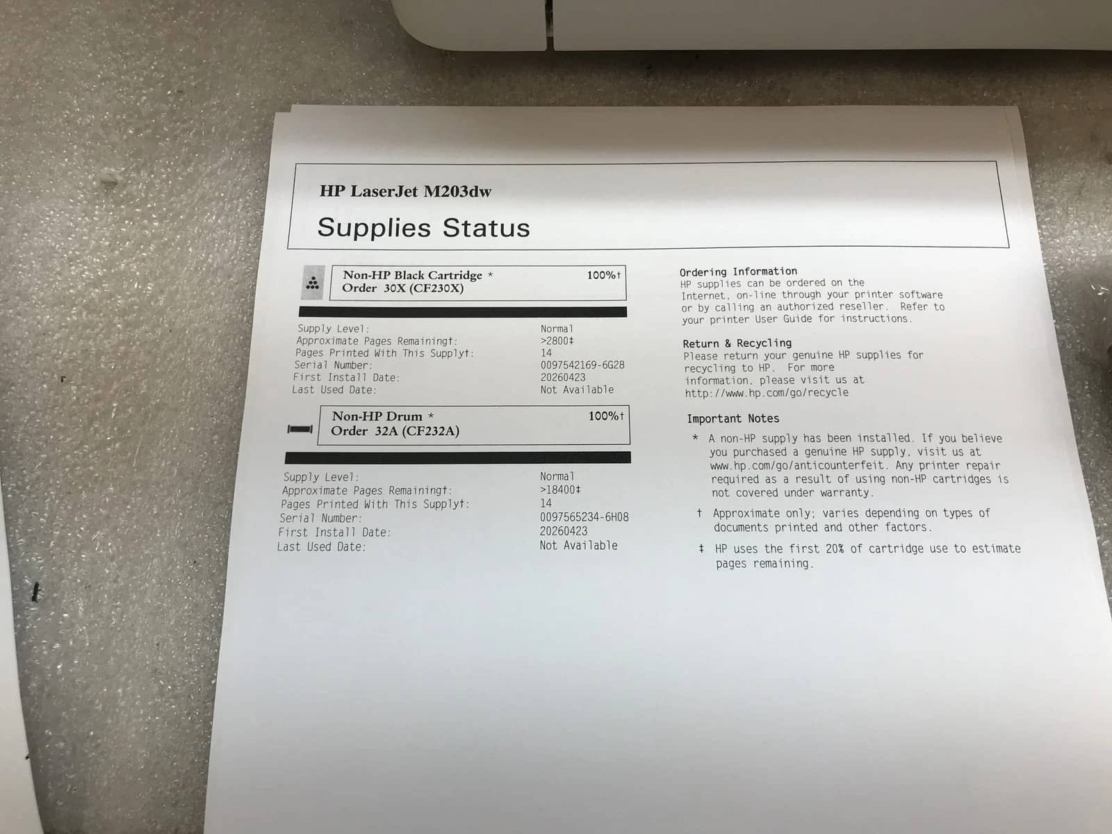 HP M203dw Printers New