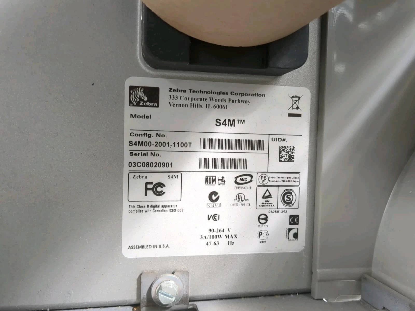 Zebra S4M Stripe Printers Used - Good