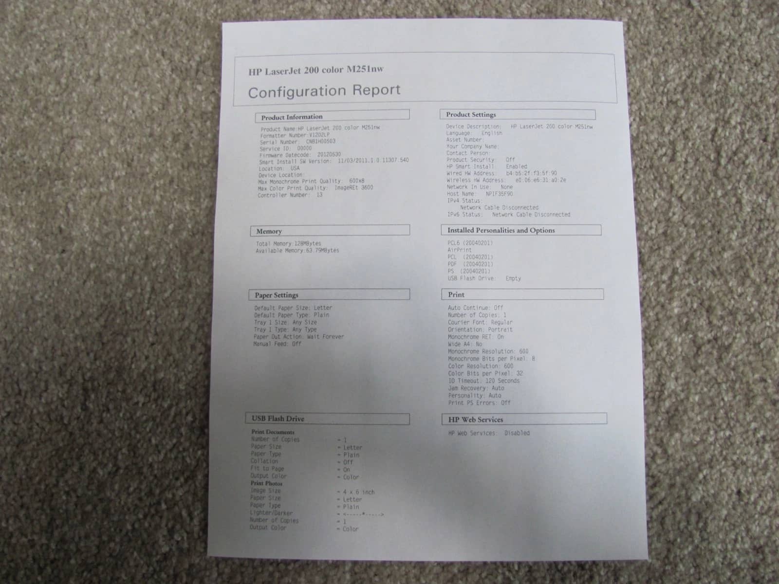 HP M251nw Printers New