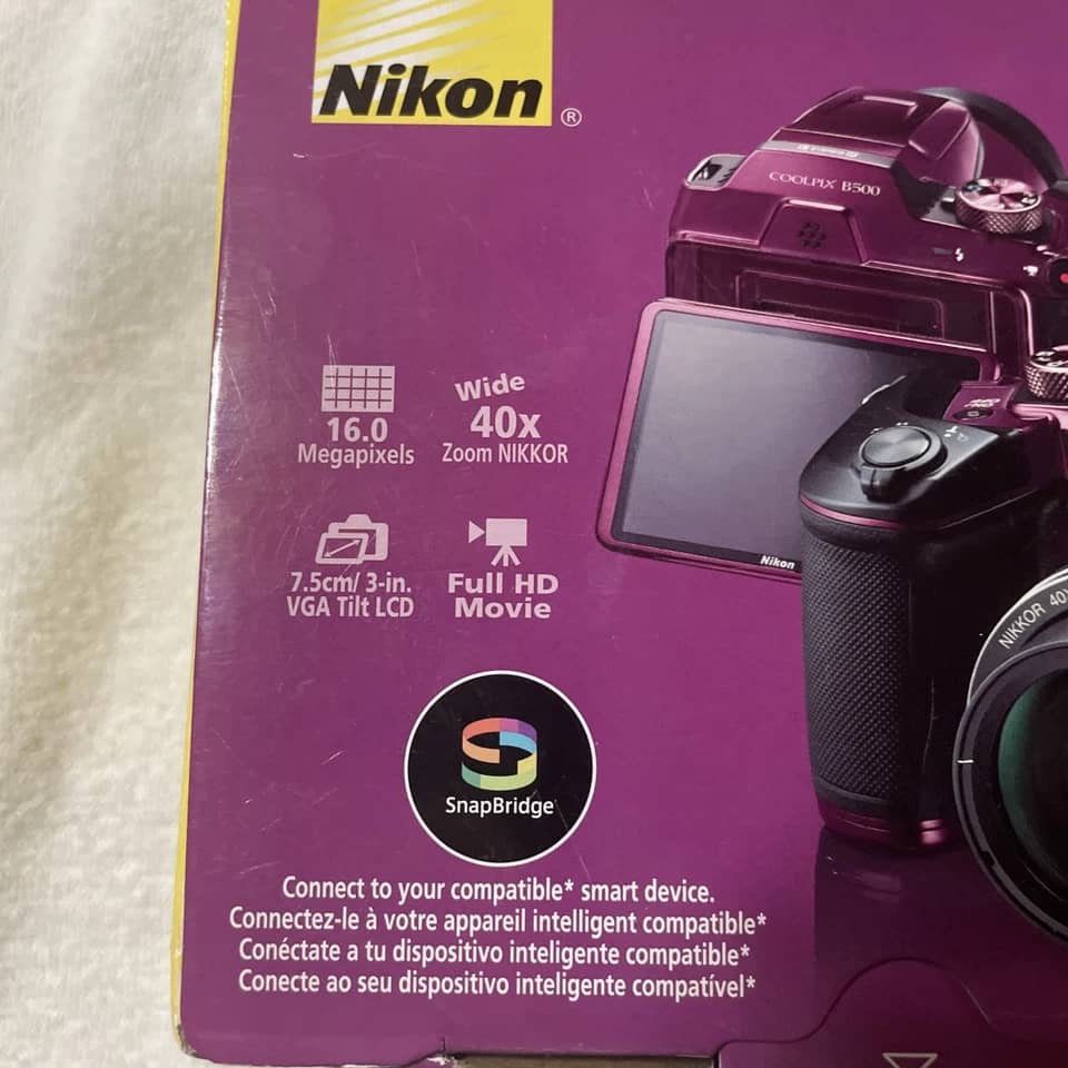 Nikon B500 Digital Cameras Black Refurbished - Excellent