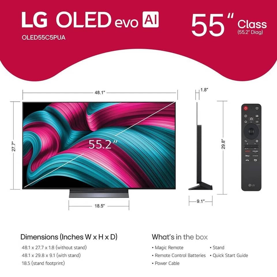 LG oled55c5pua TVs