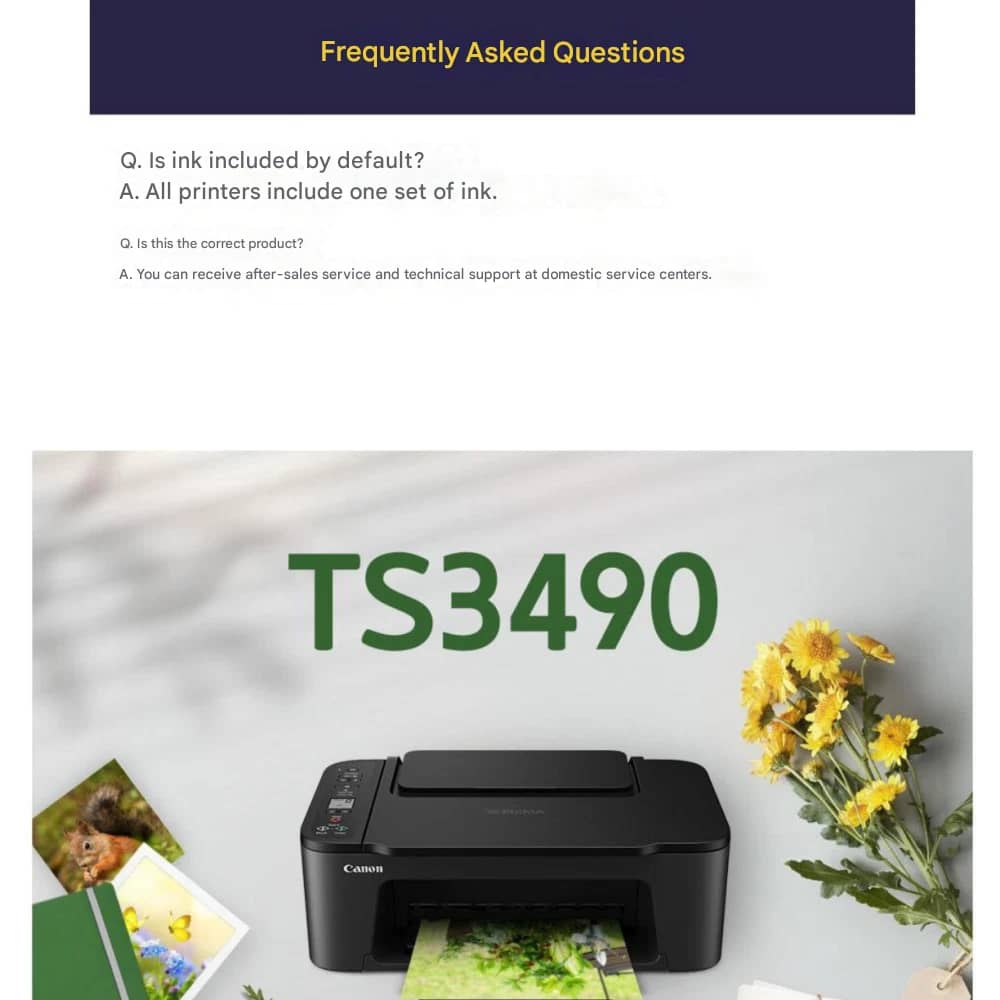 Canon TS3490 Printers New