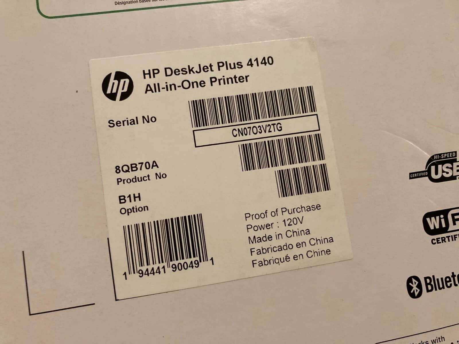 HP Deskjet Plus 4140 Printers New