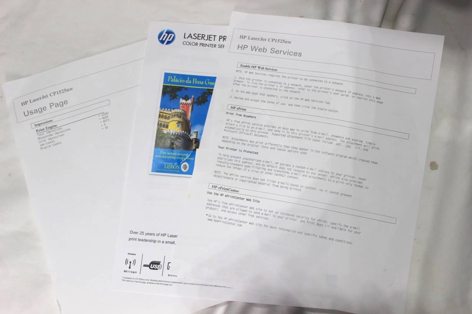 HP CP1525nw Printers Refurbished - Excellent