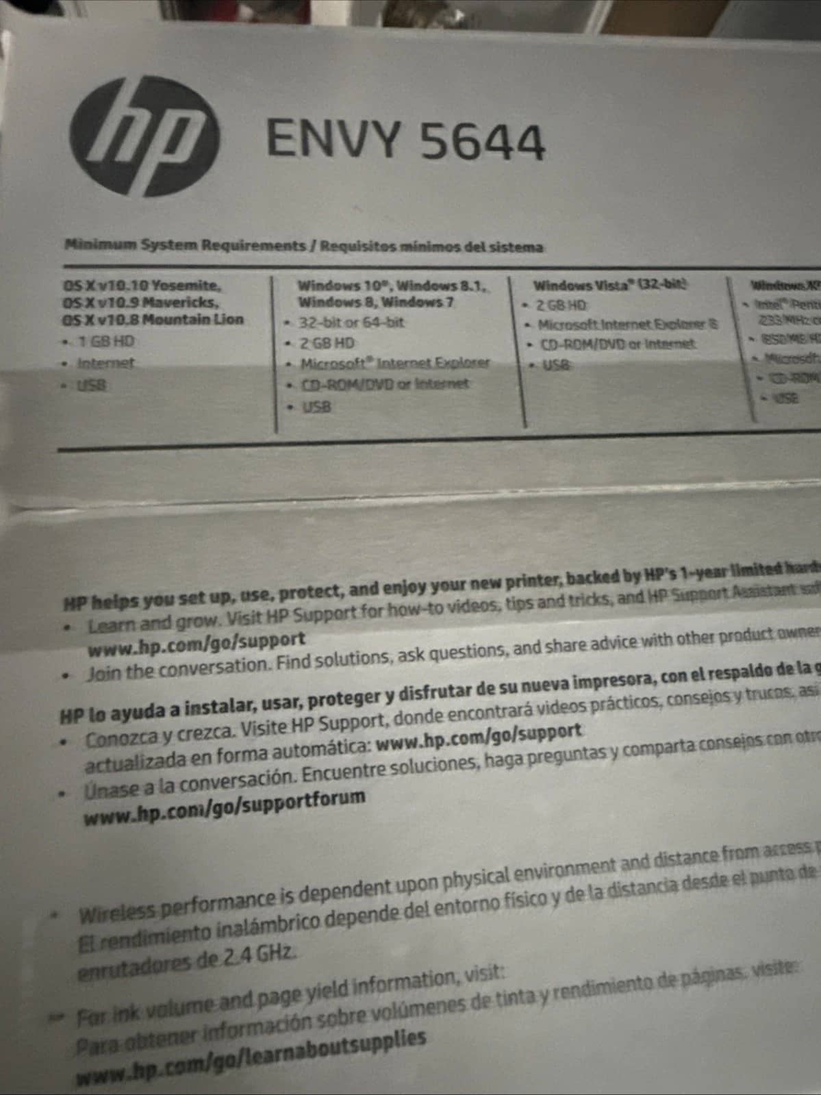 HP Envy 5644 Printers New