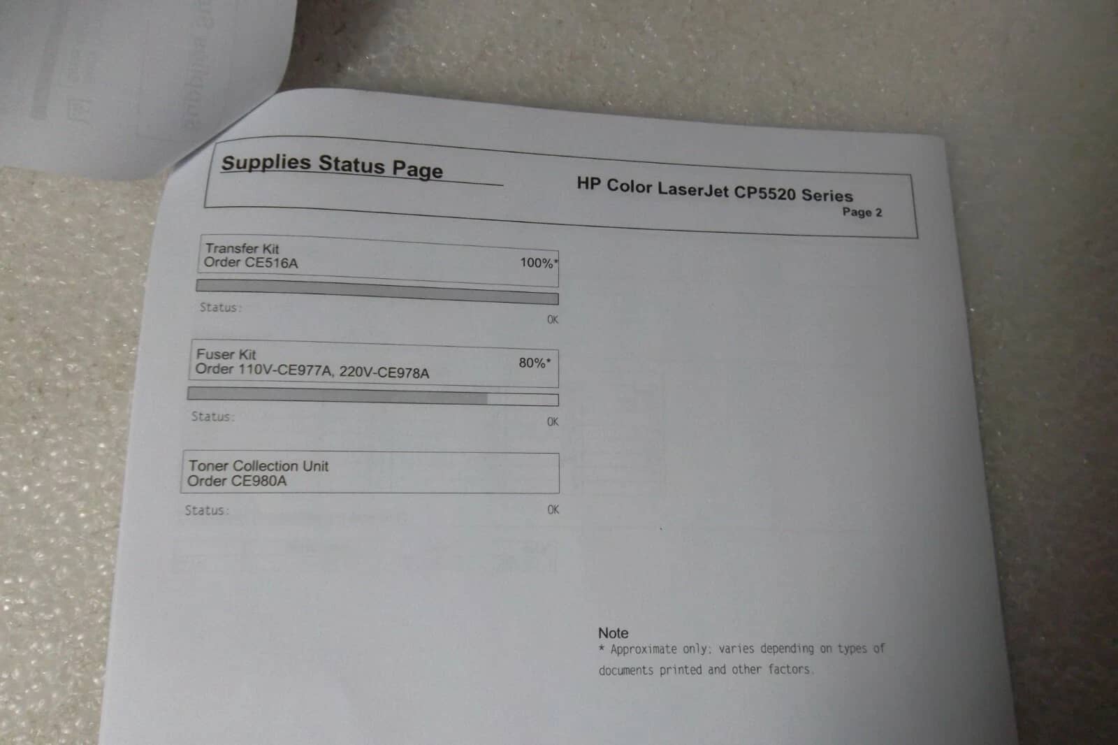 HP LaserJet Enterprise CP5525dn Color Printers Used - Good