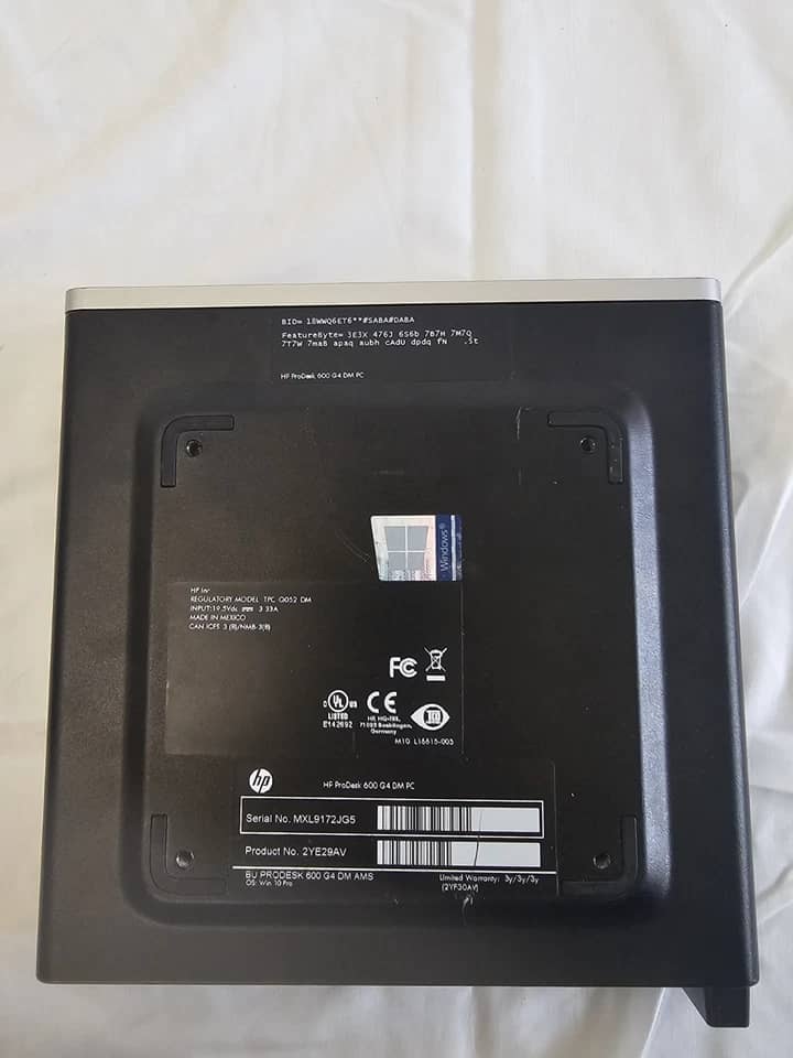 HP ProDesk 600 G4 Mini Computers 256GB 8GB Refurbished - Excellent