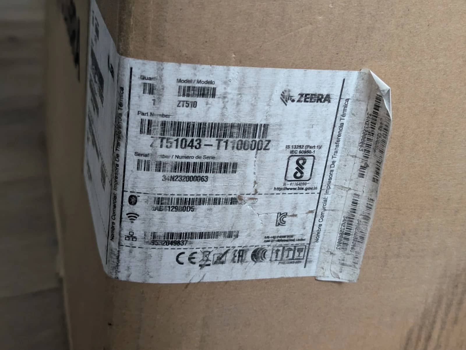 Zebra ZT510 Printers New