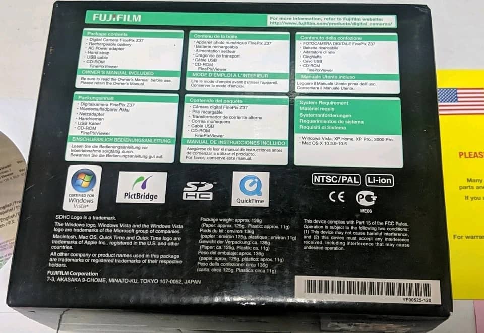 Fujifilm z37 Digital Cameras Blue New Body Only
