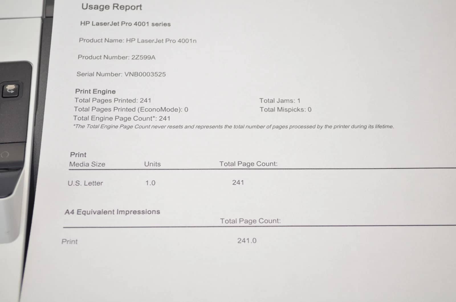 HP 2Z599E Printers Used - Like New