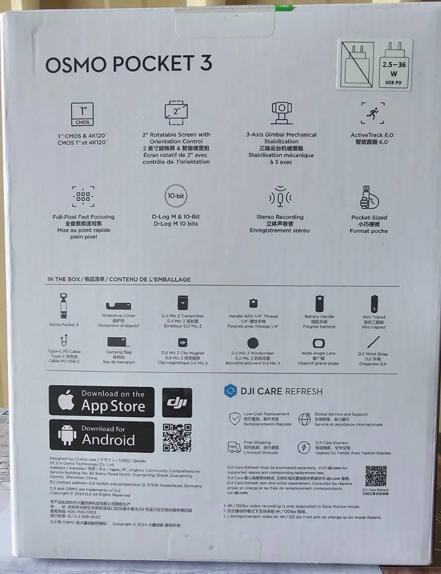 DJI Osmo Pocket 3 Digital Cameras Black New Body Only