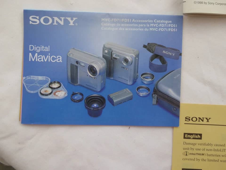 Sony Mavica MVC-FD71 Digital Cameras Gray Used - Good Body Only