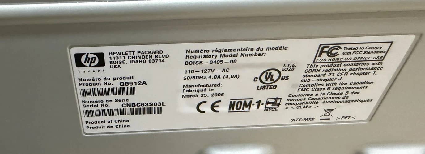 HP LaserJet 1022 Q5912A Printers For parts or not working