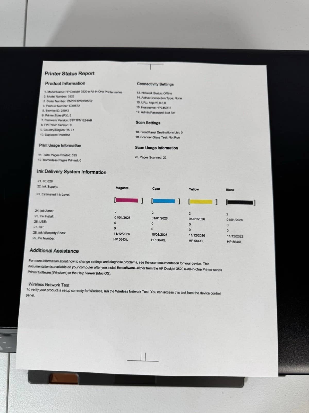 HP Deskjet 3522 Printers New