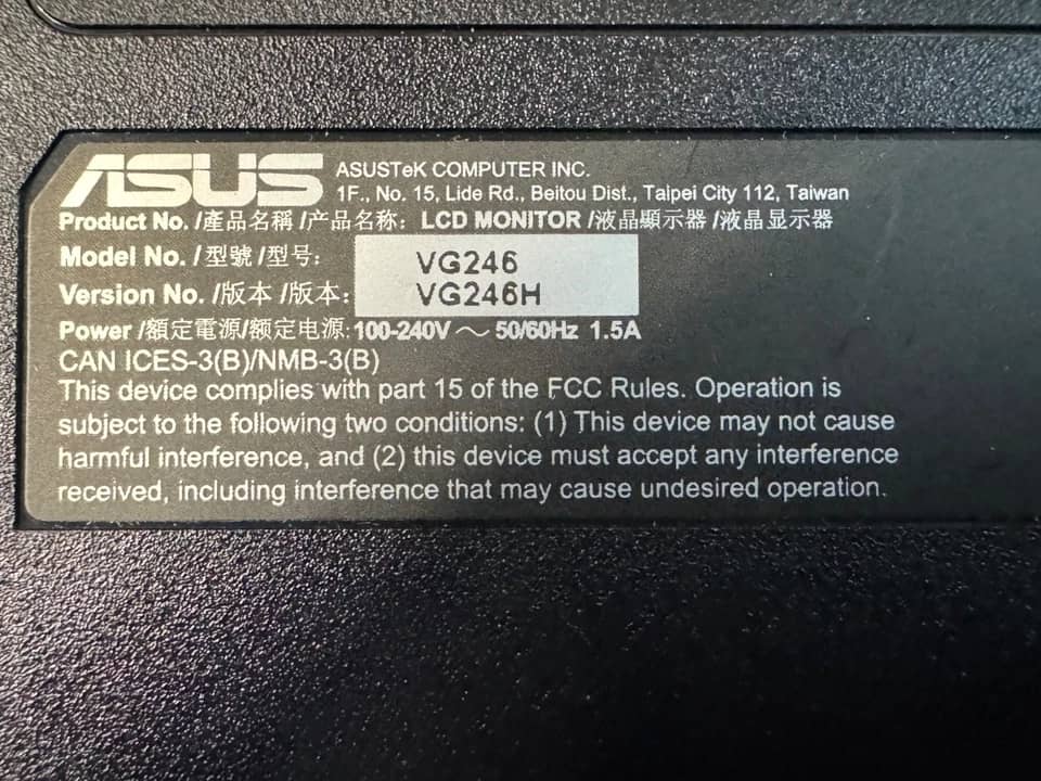 ASUS VG249Q3A Monitors