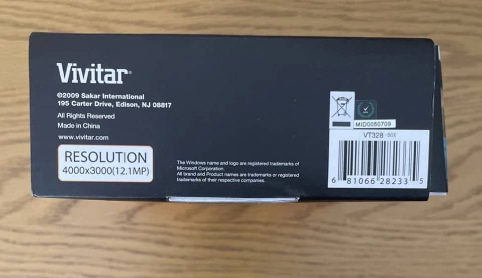Vivitar Vivicam T328 Digital Cameras Black Used - Good Body Only