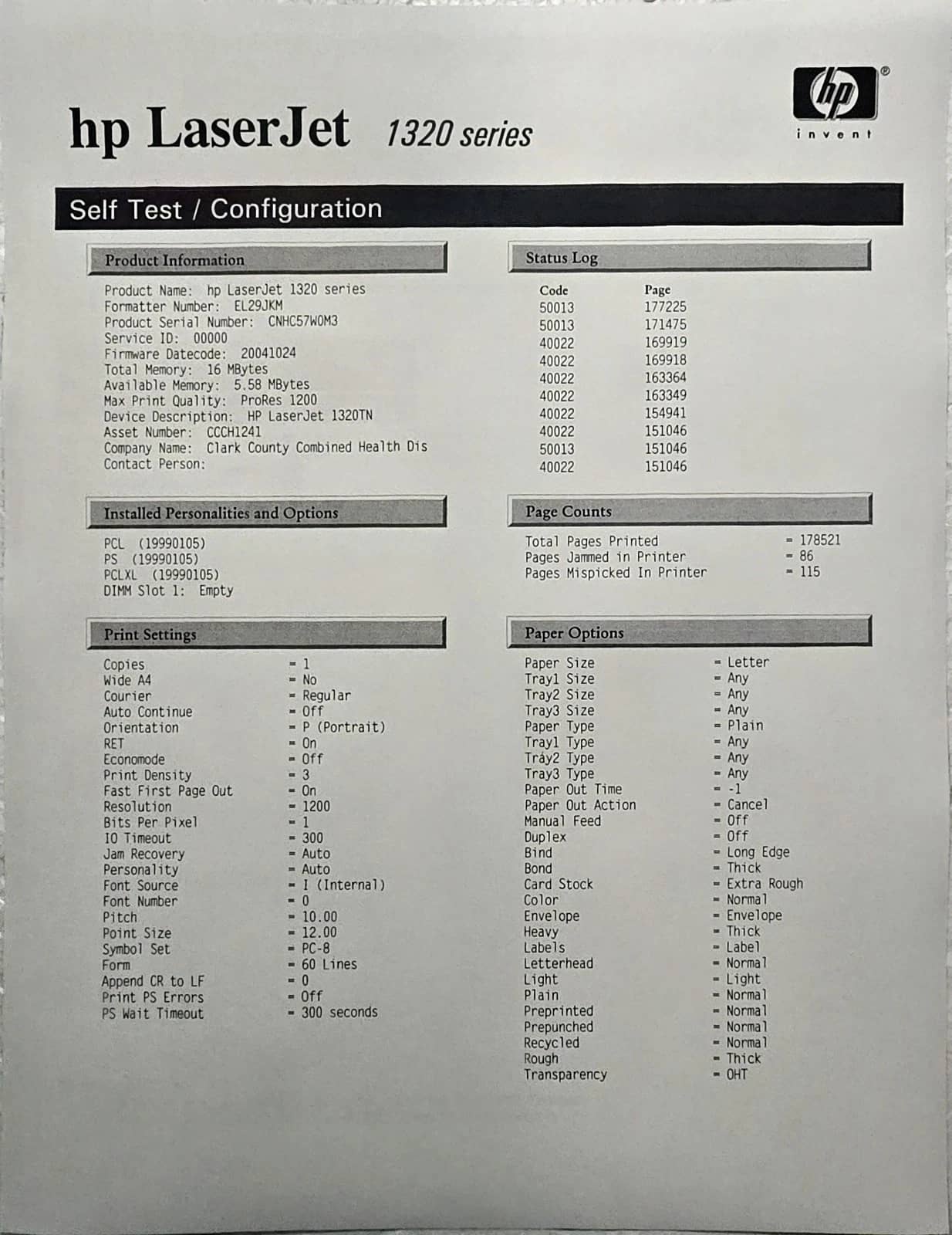 HP LaserJet 1320tn Printers Used - Good