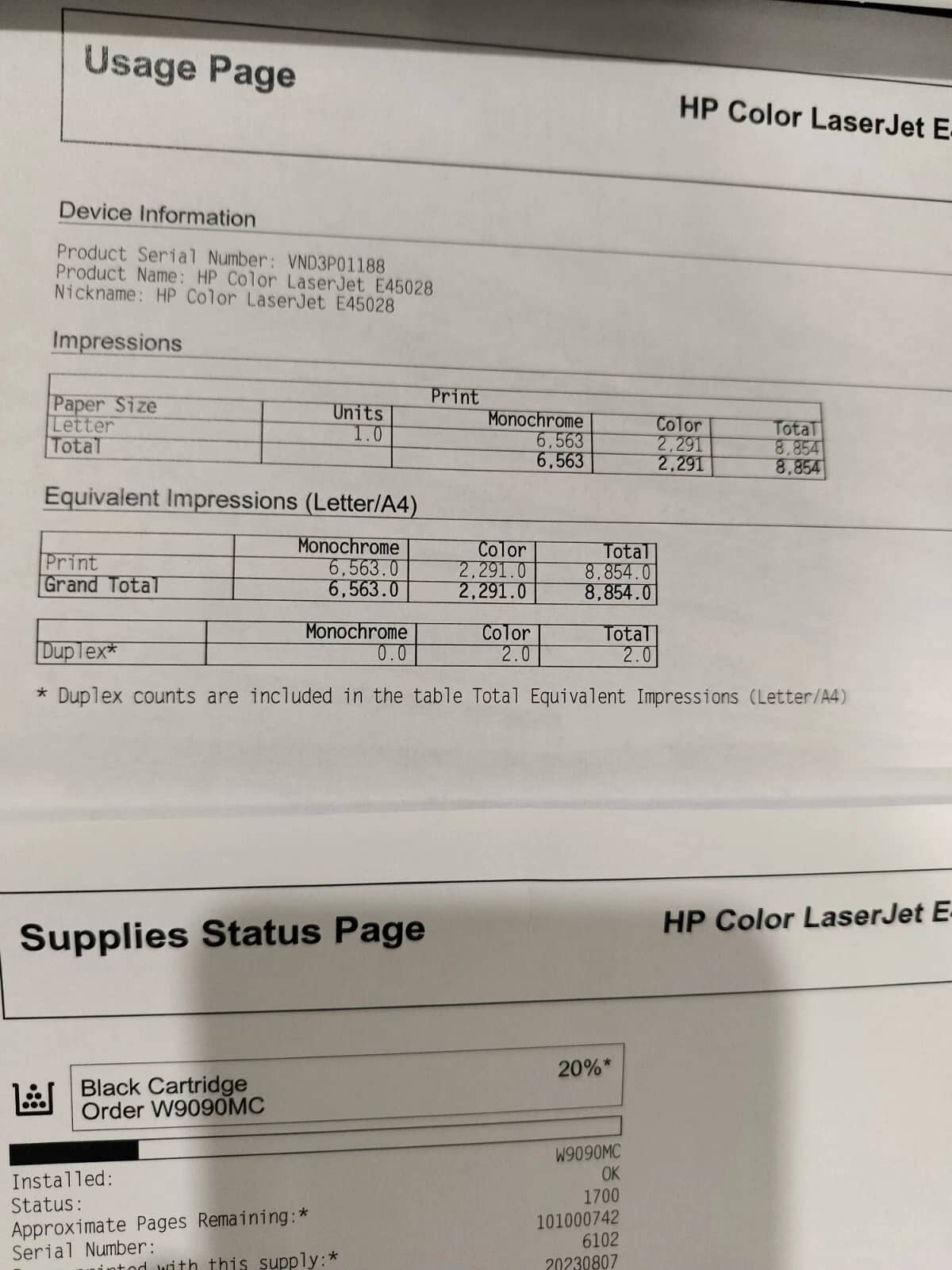 HP E45028dn Printers Open-Box Excellent