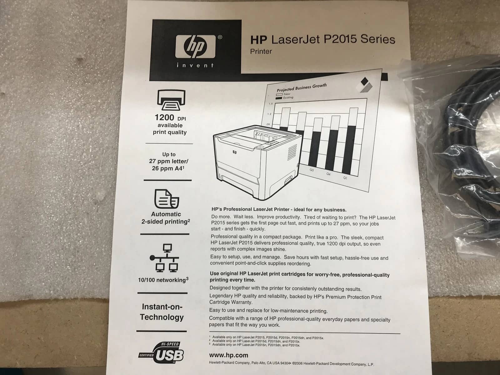 HP P2015d Workgroup Monochrome Laser Prin Printers For parts or not working