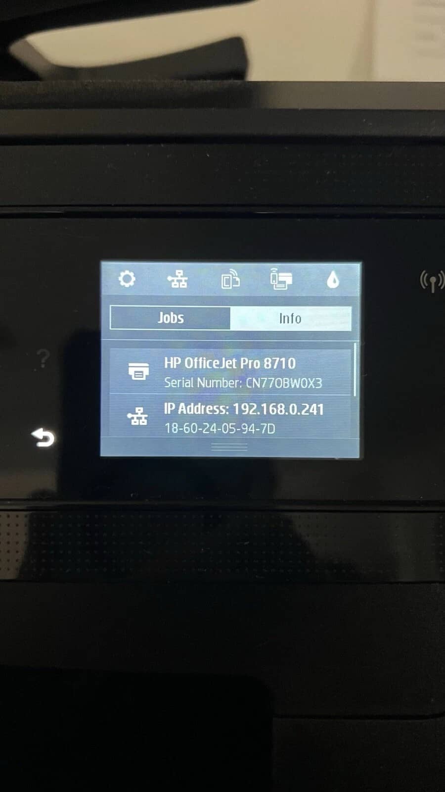 HP HP OfficeJet Pro 8710 Printers Black Used - Good
