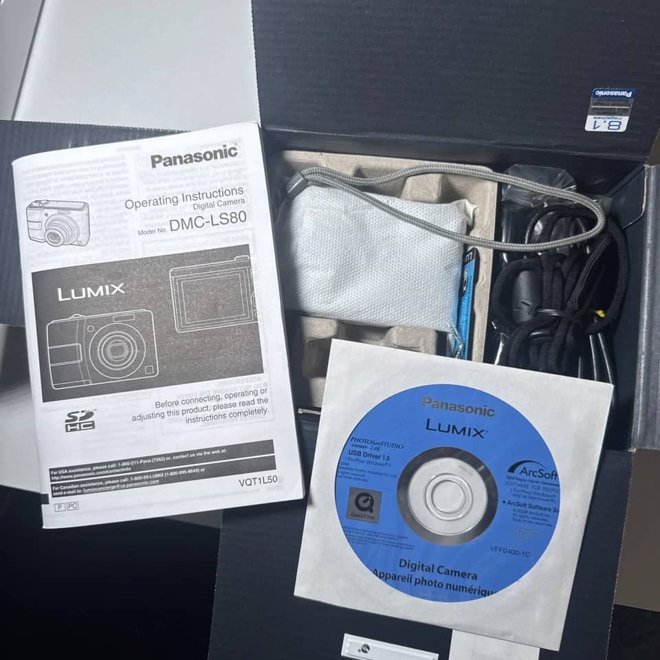 Panasonic LUMIX LS80 Digital Cameras Black New Body Only