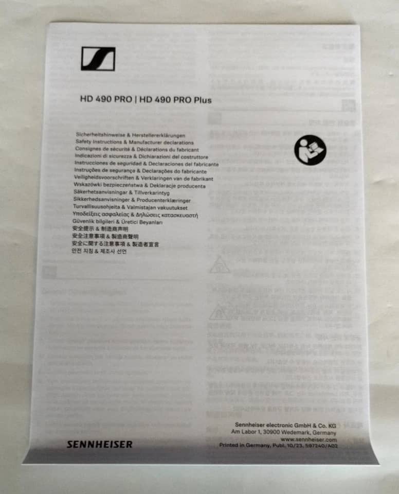 Sennheiser Sennheiser HD 490 PRO Headphones & Earbuds 