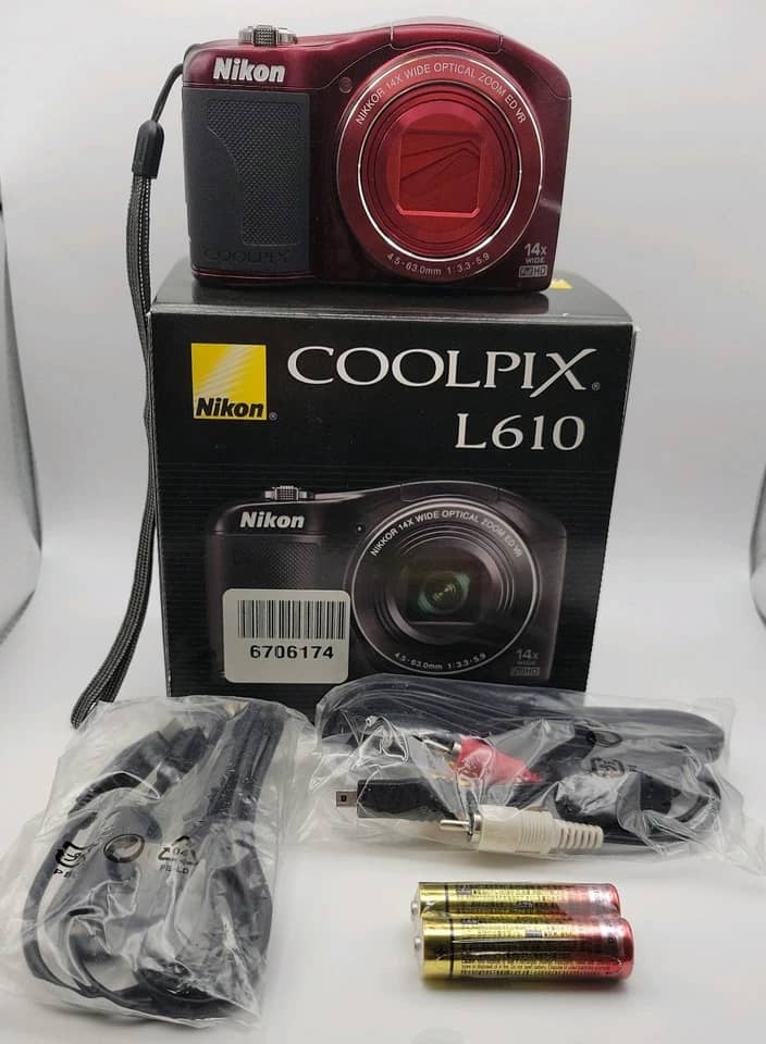 Nikon COOLPIX L610 Digital Cameras Red New Body Only