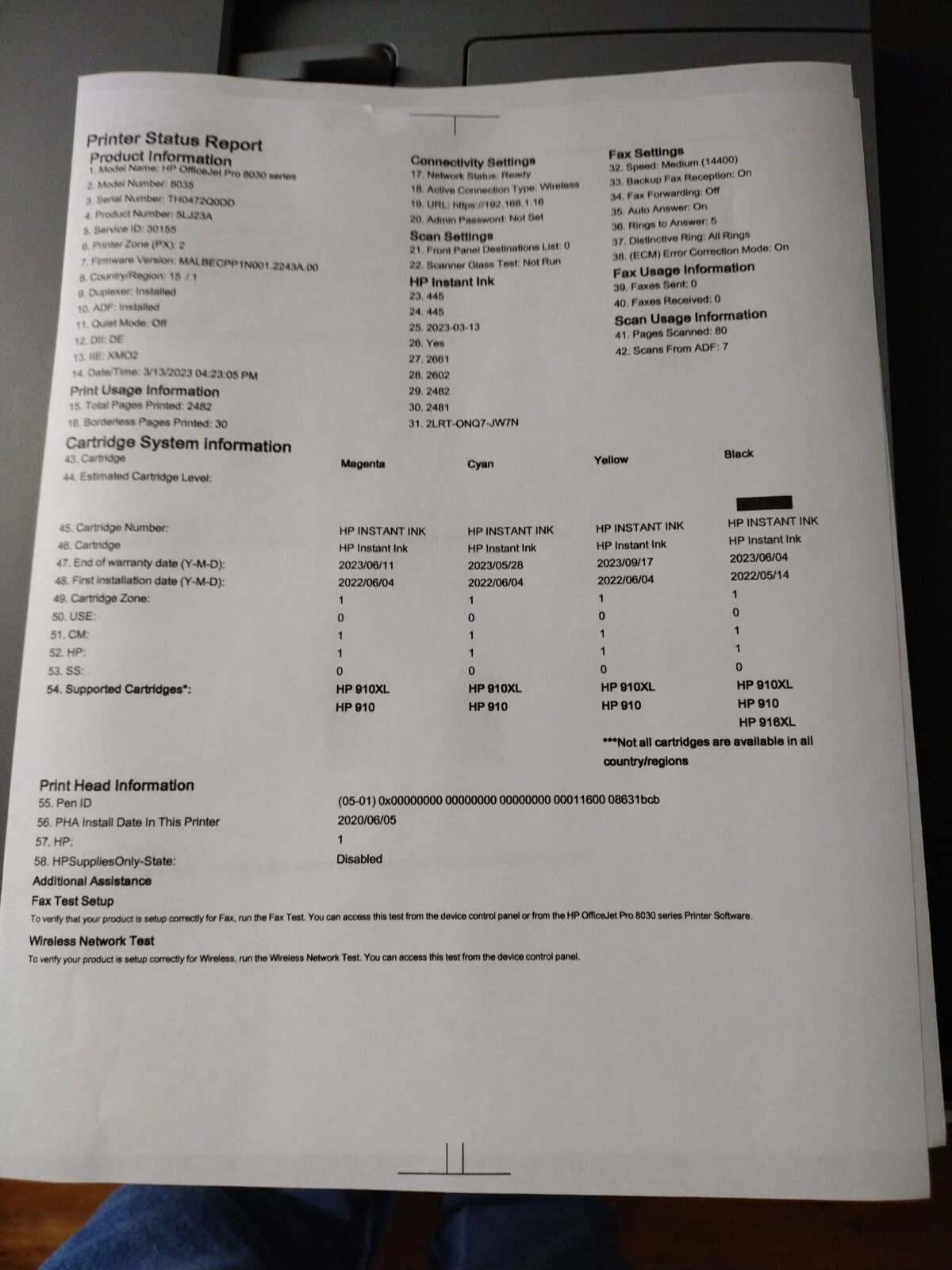 HP Pro 8035 Printers For parts or not working