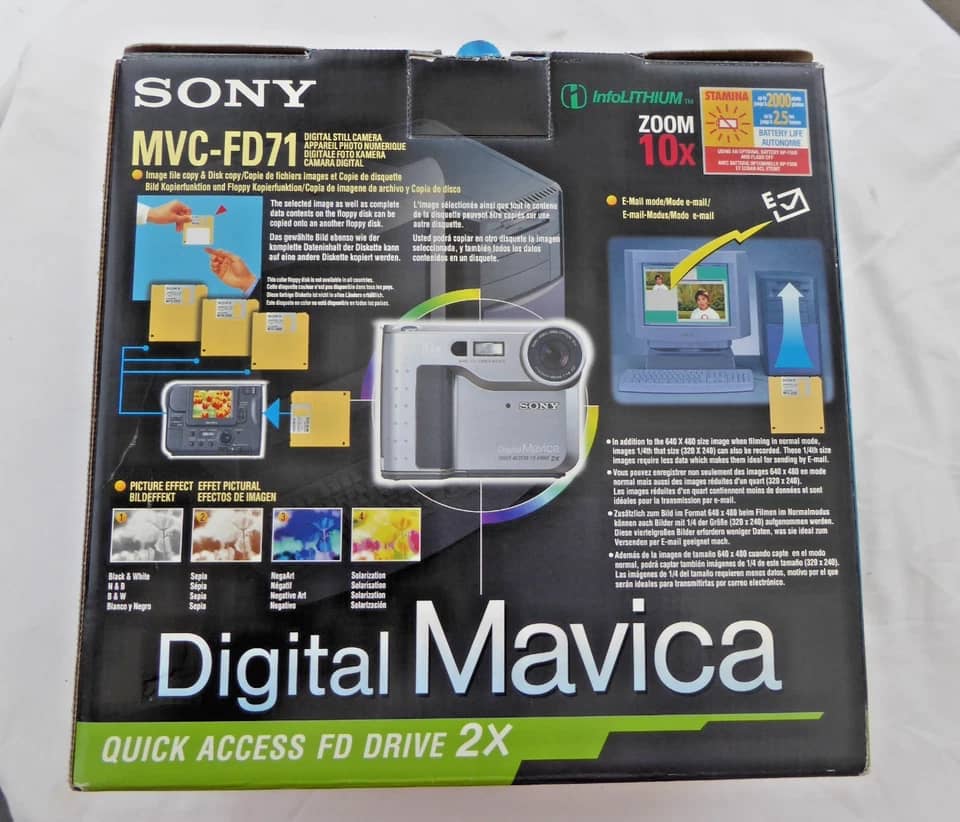 Sony Mavica MVC-FD71 Digital Cameras Gray Used - Good Body Only